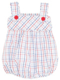 BINGHAM BUBBLE - WHITEHALL WINDOWPANE WITH RICHMOND RED BUTTONS