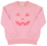 ISABELLE'S INTARSIA SWEATER - SANDPEARL PINK WITH PUMPKIN FACE