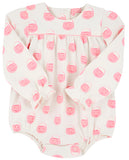 LONG SLEEVE PENNY'S PLAY BUBBLE VINTAGE PREP PUMPKIN PAILS ( SANDPEARL PINK ) WITH SANDPEARL PINK