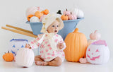 LONG SLEEVE PENNY'S PLAY BUBBLE VINTAGE PREP PUMPKIN PAILS ( SANDPEARL PINK ) WITH SANDPEARL PINK