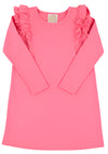 LONG SLEEVE RUEHLING RUFFLE DRESS - ROMANY ROSE
