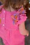 RYLEIGH ROMPER - ROMANY ROSE CORDUROY WITH AUTUMN PUNCH PLAID