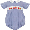 BOYS FIRETRUCK SMOCKED BUBBLE