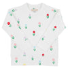 CASSIDY COMFY CREWNECK - TRAVILAH TULIP WITH WORTH AVENUE WHITE