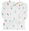 LONG SLEEVE MAUDE'S PETER PAN COLLAR SHIRT & ONSIE - TRAVILAH TULIP