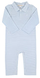 LONG SLEEVE SIR PROPER'S ROMPER - BEALE STREET BLUE STRIPE