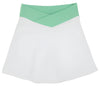 PREPLETIC KATEY CROSS SKORT WORTH AVENUE WHITE WITH GRACE BAY GREEN