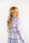 PIPPA PEACOAT - PEACH BLOSSOM PLAID