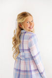 PIPPA PEACOAT - PEACH BLOSSOM PLAID