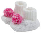 BRYER BOOTIES - WORTH AVENUE WHITE WITH PALM BEACH PINK AND HAMPTONS HOT PINK