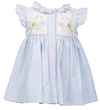 BLUE SEERSUCKER DRESS - FIREWORKS