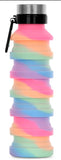 HAPPY STRIPE COLLAPSIBLE WATER  BOTTLE