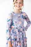 HONEYSUCKLE LONG SLEEVE POCKET TWIRL DRESS
