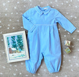 LONG SLEEVE BRADFORD ROMPER - BEALE STREET BLUE