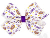 MEDIUM SIGNATURE COLLEGIATE LOGO PRINT GROSGRAIN HAIR BOW