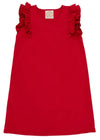 RUEHLING RUFFLE DRESS - RICHMOND RED