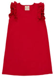 RUEHLING RUFFLE DRESS - RICHMOND RED