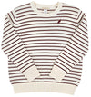 ISAAC'S SWEATER - PALMETTO PEARL AND GRAY BAY BROWN STRIPE