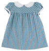 HOLLY DAY DRESS - BARNSLEY BLUE GINGHAM WITH WORTH AVENUE WHITE