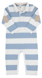 SIR PROPERS RUGBY ROMPER - BARRINGTON BLUE STRIPE