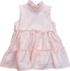 STRIPE SLEEVELESS TIERED DRESS - PINK