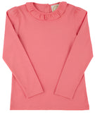 REECE RUFFLE TOP - PARROT CAY CORAL