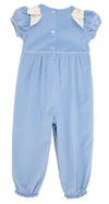 RYLEIGH ROMPER (CORDUROY) - BEALE STREET BLUE WITH PALMETTO PEARL BOWS