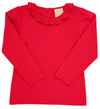 REECE RUFFLE TOP - RICHMOND RED