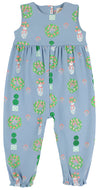 SLEEVELESS REBECCA ROMPER - TOPIARIES AND TANGERINES (BARRINGTON BLUE)