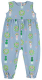 SLEEVELESS REBECCA ROMPER - TOPIARIES AND TANGERINES (BARRINGTON BLUE)