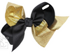 5.5" CRISSCROSS CHAMPAGNE GLITTER GROSGRAIN BOW