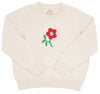 ISABELLE'S INTARSIA SWEATER - SANDY SPRINGS STONE WITH FLOWER INTARSIA