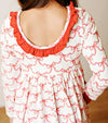 SERENDIPITY HOLIDAY BOWS POCKET TWIRL DRESS