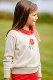 ISABELLE'S INTARSIA SWEATER - SANDY SPRINGS STONE WITH FLOWER INTARSIA