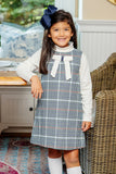 JILL JUMPER HIGHGATE HOUNDSTOOTH WITH PALMETTO PEARL BOW