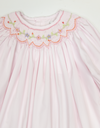 PINK SMOCKED BISHOP DRESS