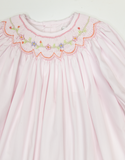 PINK SMOCKED BISHOP DRESS