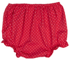 WHITE AND RED SMOCKED BISHOP DRESS