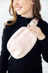 LIGHT PINK FLEECE BELT BAG