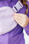 LAVENDER FLEECE BELT BAG