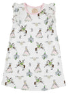 RUEHLING RUFFLE DRESS DARLING DUCHESS WITH PALM BEACH PINK