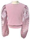 PEYTON SWEATER - TEXTURED PINK SHIMMER