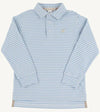 LONG SLEEVE PRIM AND PROPER POLO - BARRINGTON BLUE STRIPE