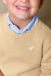 LONG SLEEVE PRIM AND PROPER POLO - BARRINGTON BLUE STRIPE