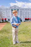DEAN'S LIST DRESS SHIRT - BARNSLEY BLUE GINGHAM