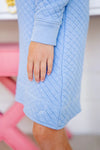 CASSIDY COMFY CREWNECK DRESS (QUILTED) - BARRINGTON BLUE