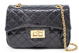 CLASSIC QUILTED SPARKLE MINI BAG - BLACK