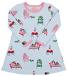 LONG SLEEVE POLLY PLAY DRESS PAW - RECIOUS WITH HAMPTONS HOT PINK