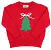 ISABELLE'S INTARSIA SWEATER - RICHMOND RED WITH CHRISTMAS TREE INTARSIA