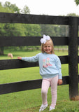 ISABELLE'S INTARSIA SWEATER - BUCKHEAD BLUE WITH BOOT INTARSIA